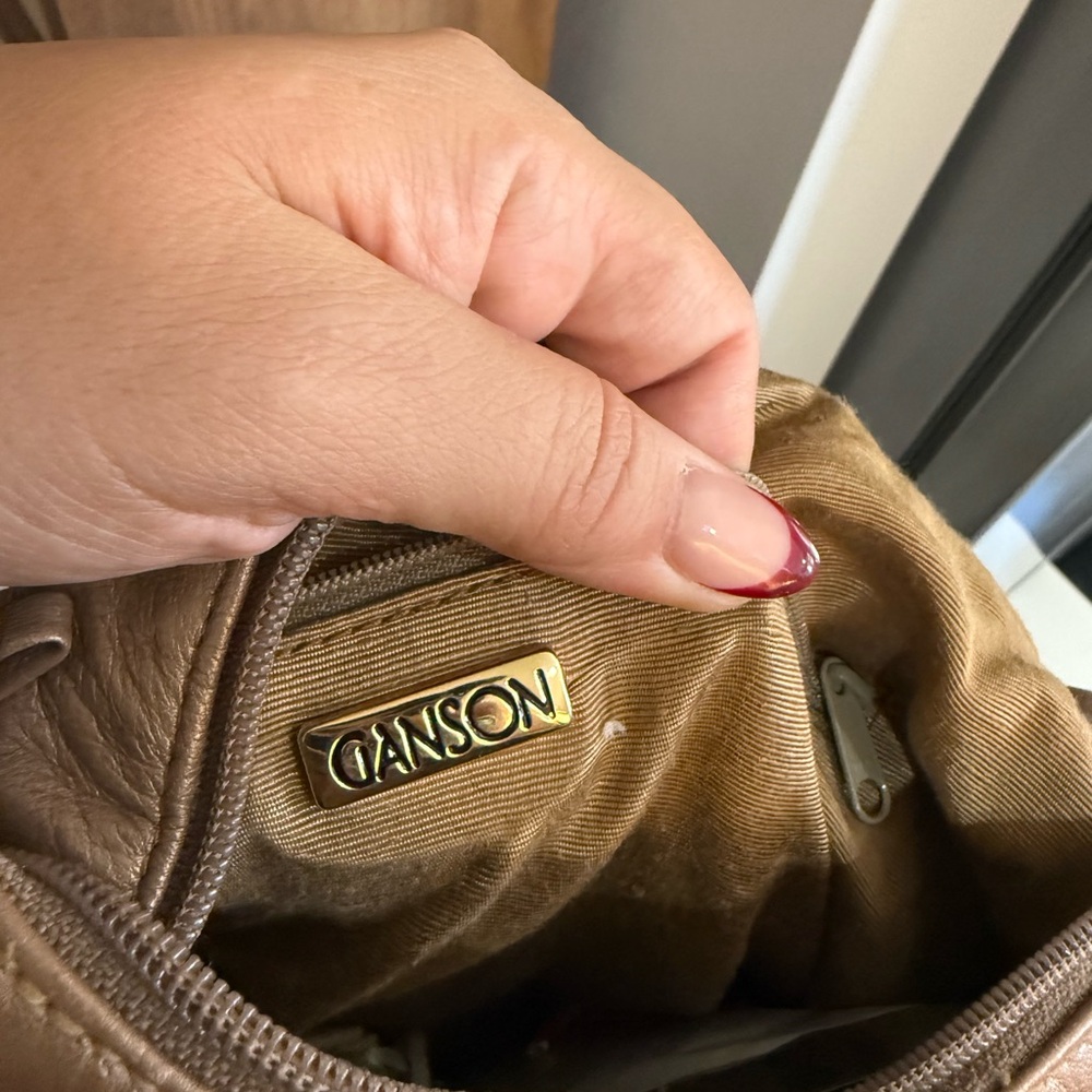 Pristine Ganson Bronze leather hobo bag - Picture 3 of 3